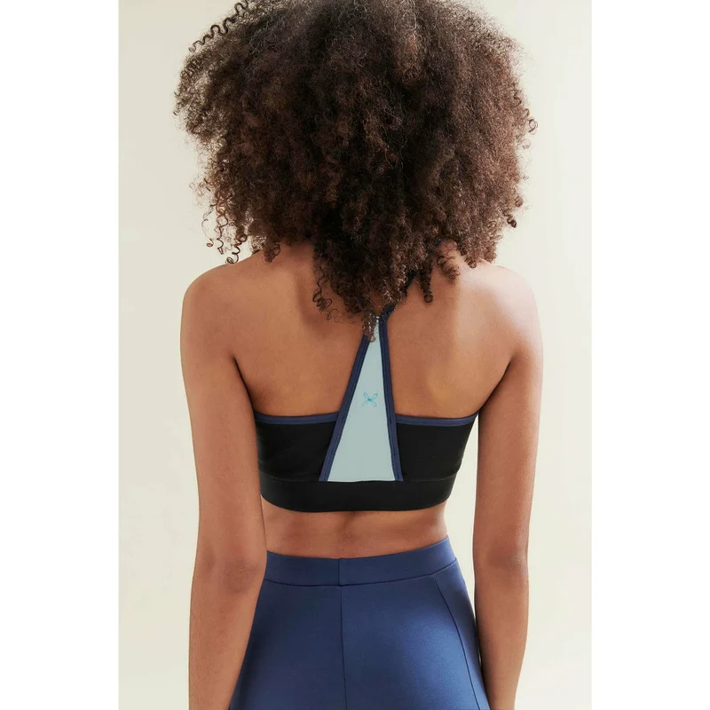 Fresher Cropped Tank - Caviar Black/Sea Green - Wellicious Community Sale