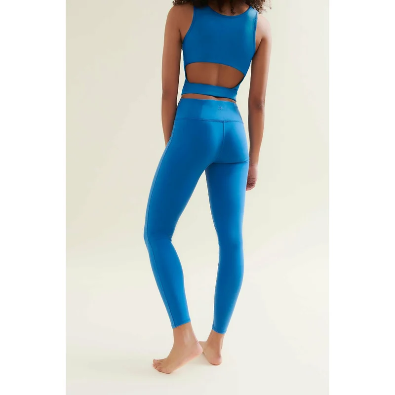 3/4 Crop Top - Shoreline Blue