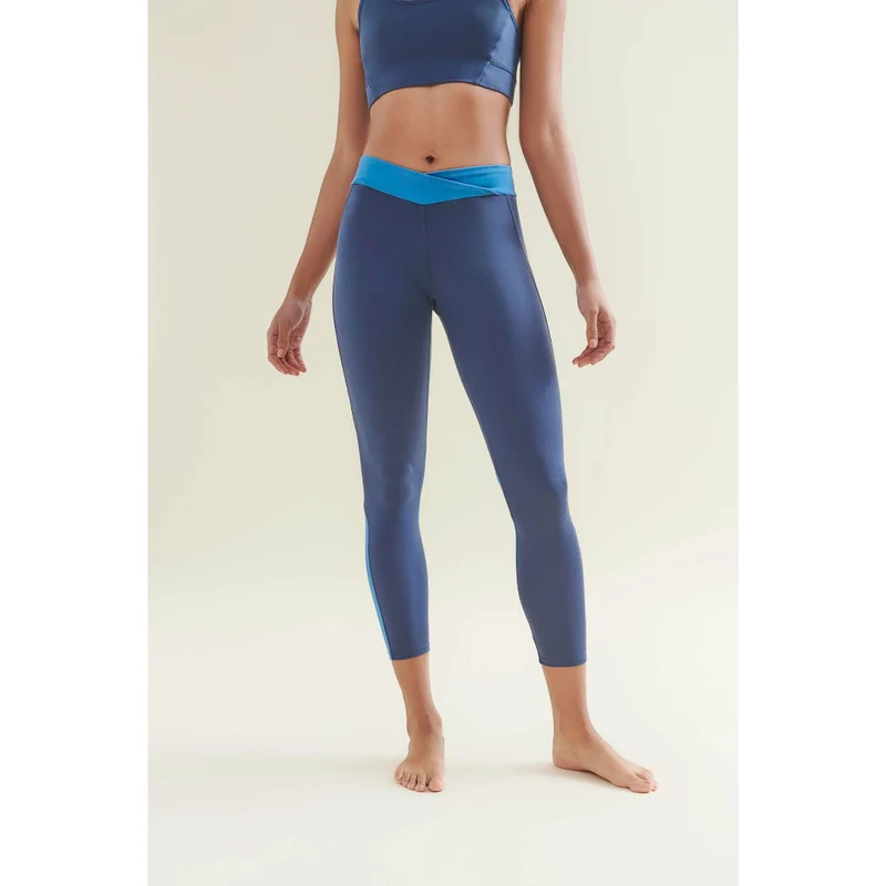 7/8 Dynamic Gym Leggings - Deep Night Blue/Shoreline Blue