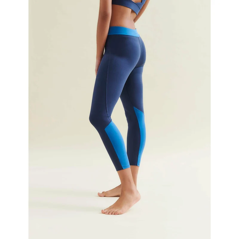 7/8 Dynamic Gym Leggings - Deep Night Blue/Shoreline Blue