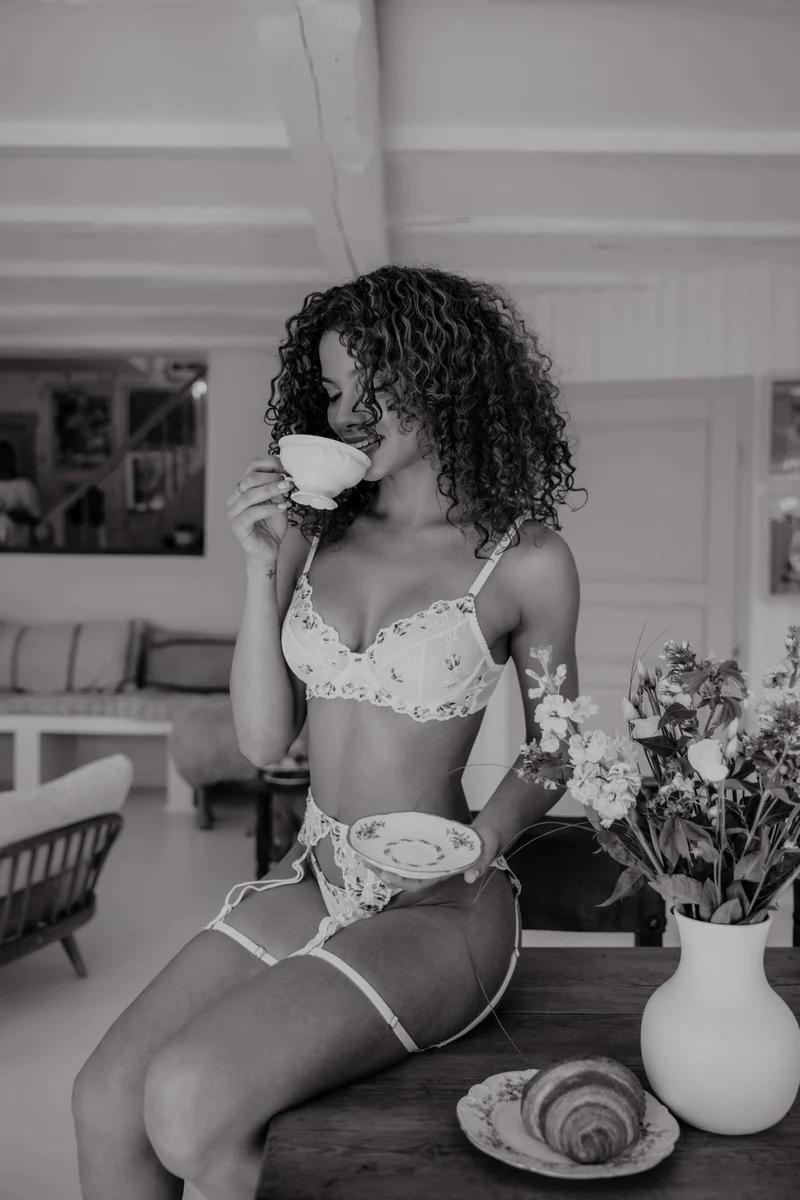 Strumpfhalter Fleure in whisper white