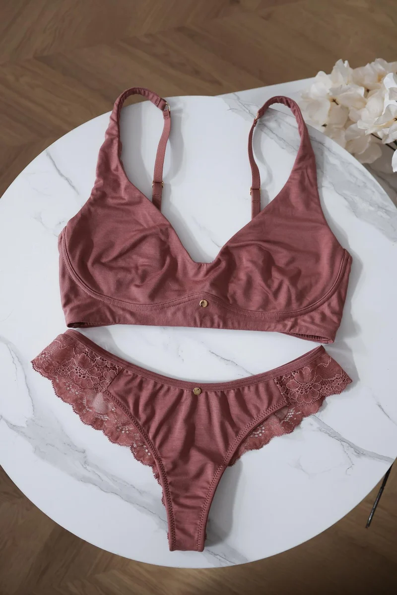 Tencel-Bralette Thea in coffee rose