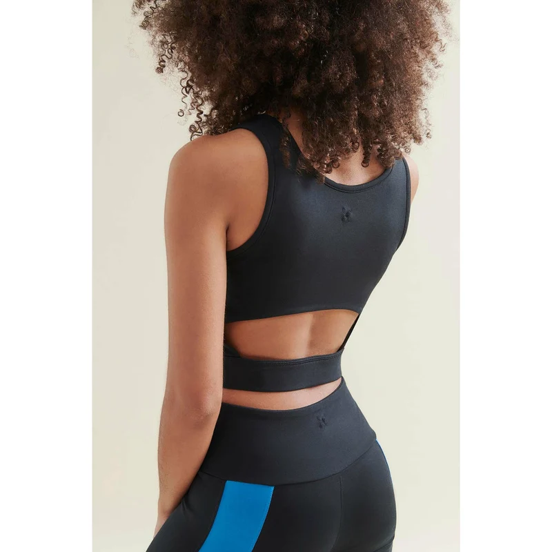 3/4 Crop Top - Caviar Black