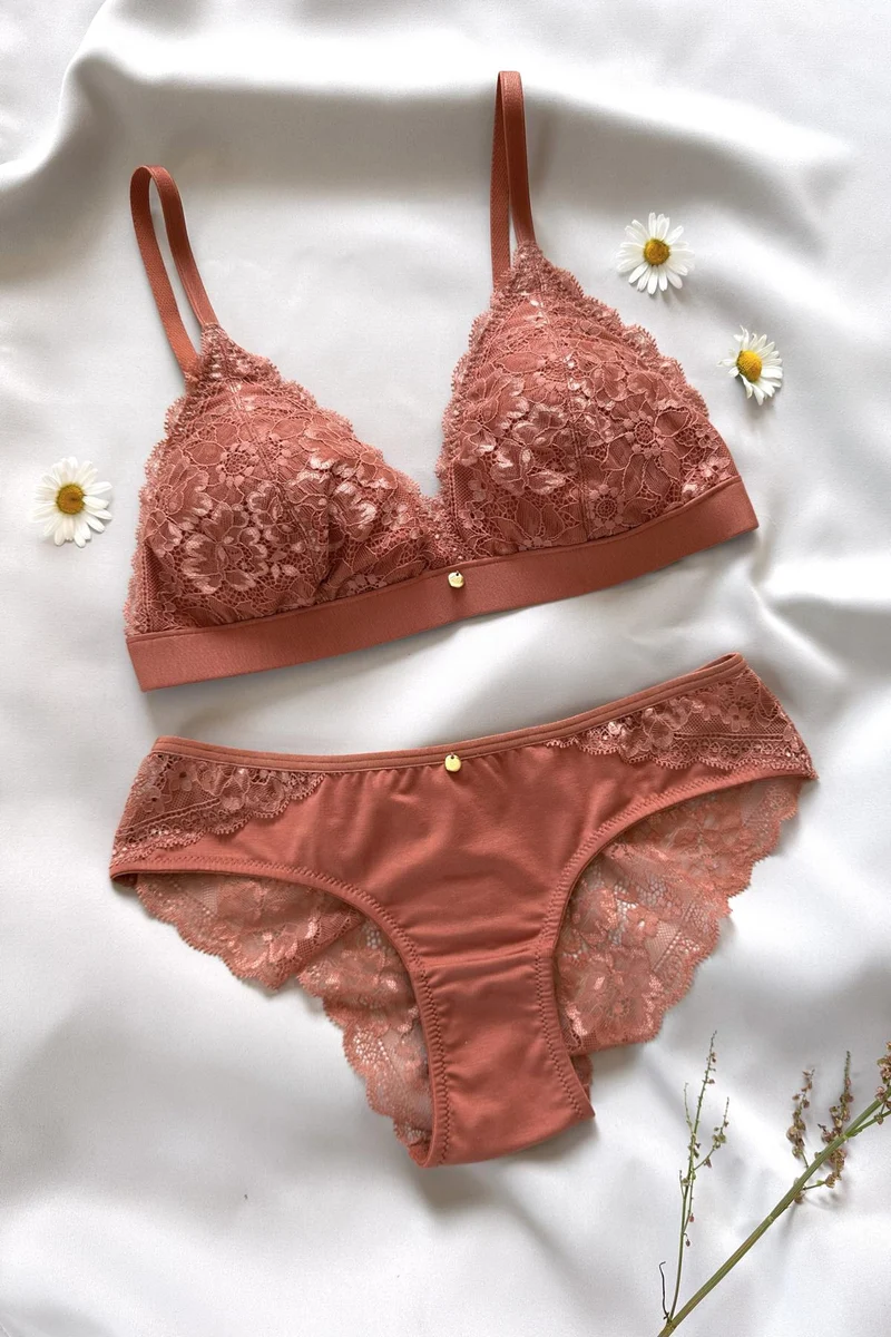 Bralette Lilly mit Pads in terracotta rose