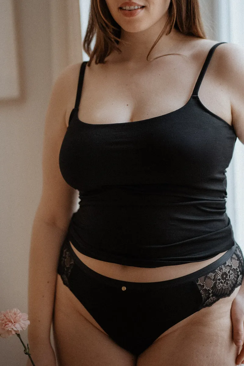 Top Theresa aus Tencel mit Pads schwarz