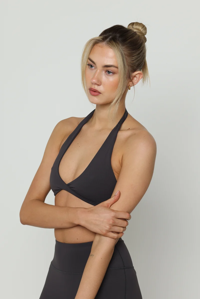 Charcoal Boundless Twist Bra