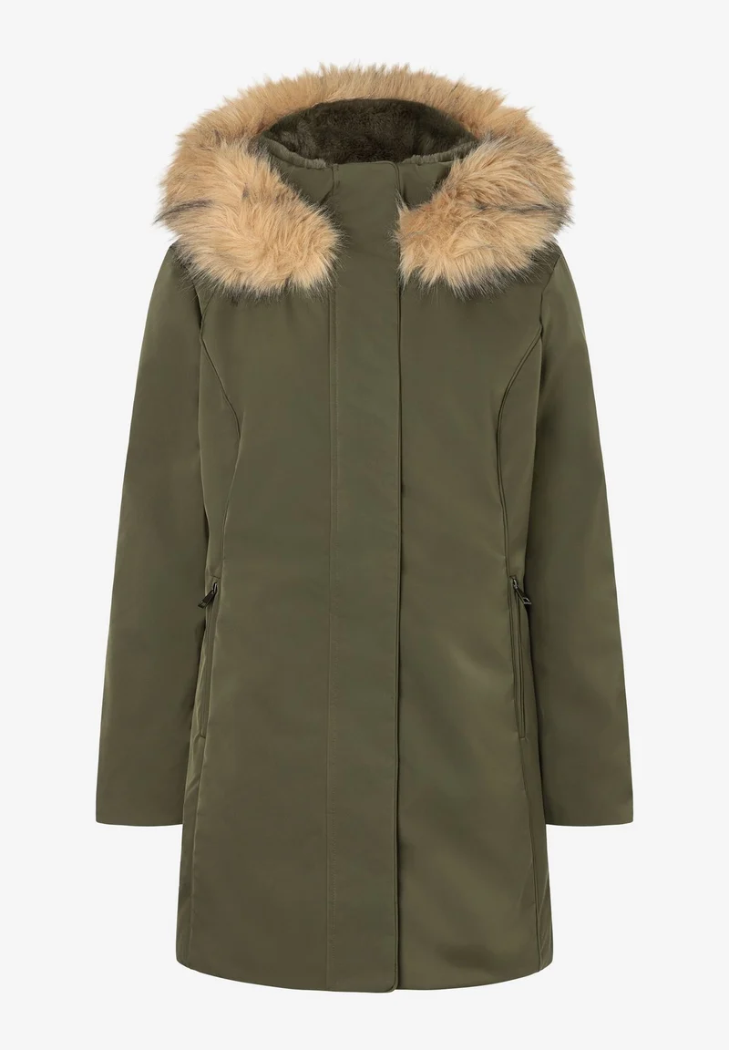 Parka mit Kunstfellkapuze