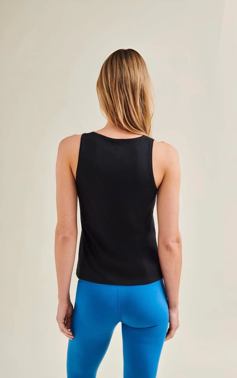 Organic Cotton Tank Top - Caviar Black