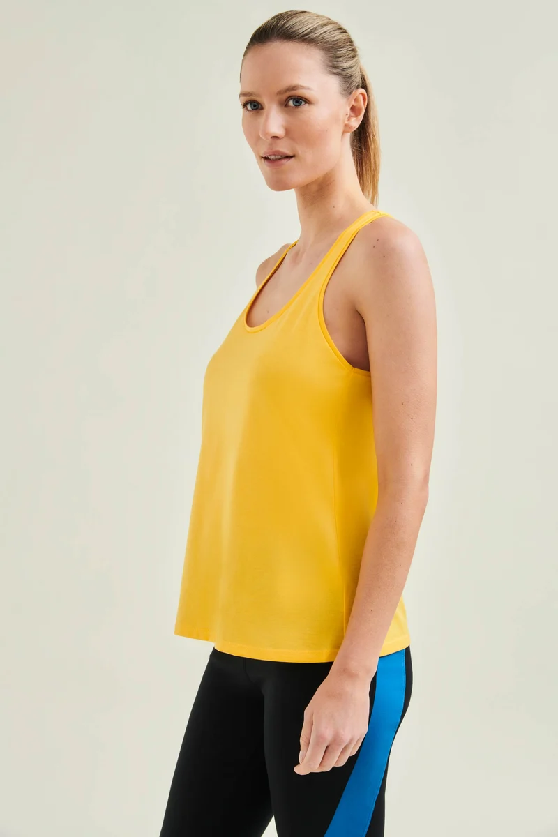 Organic Cotton Racer Tank - Sunshine Yellow