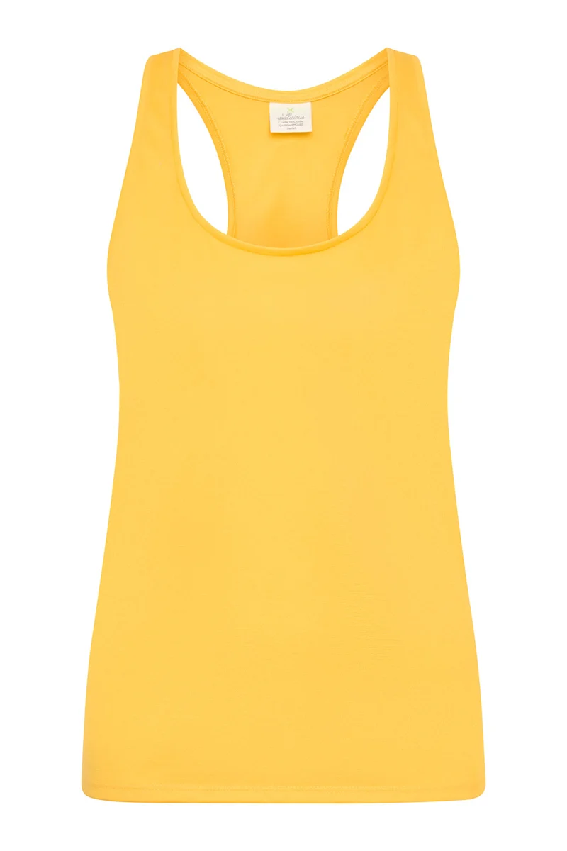 Organic Cotton Racer Tank - Sunshine Yellow