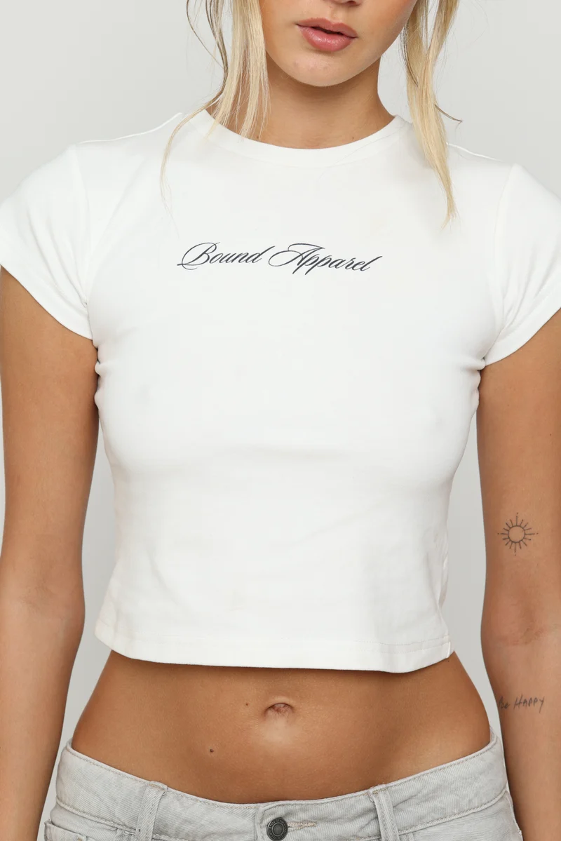 Navy Italic Baby Tee
