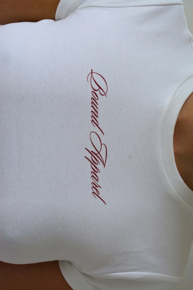 Maroon Italic Baby Tee