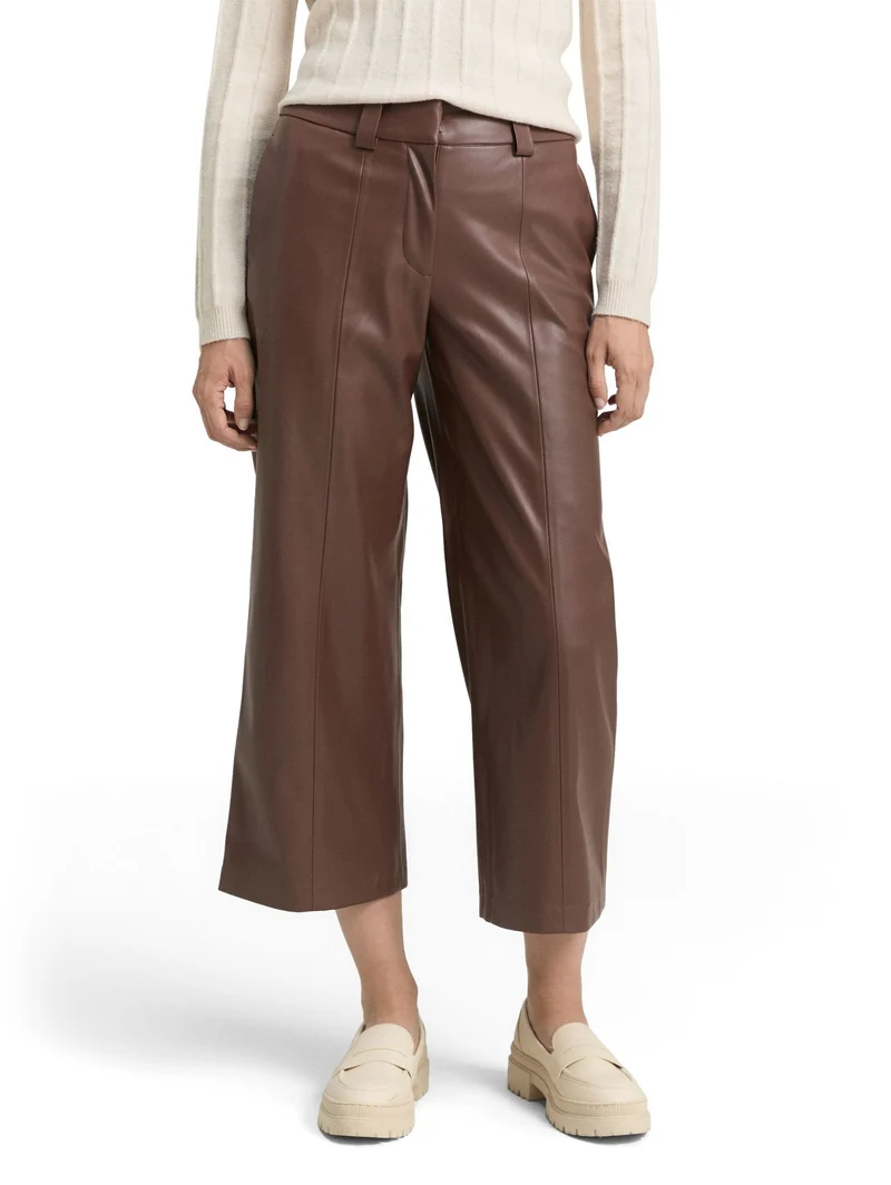 Culotte Hose in Lederoptik