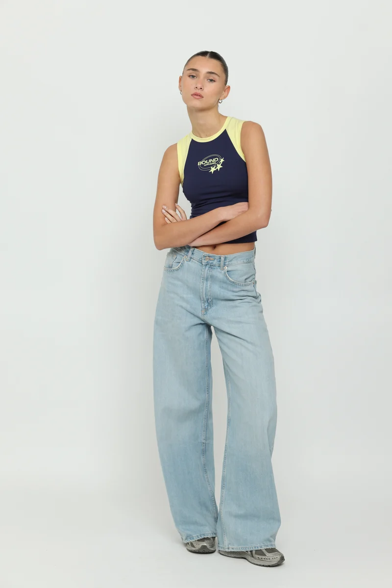 Navy & Yellow Micro Tank