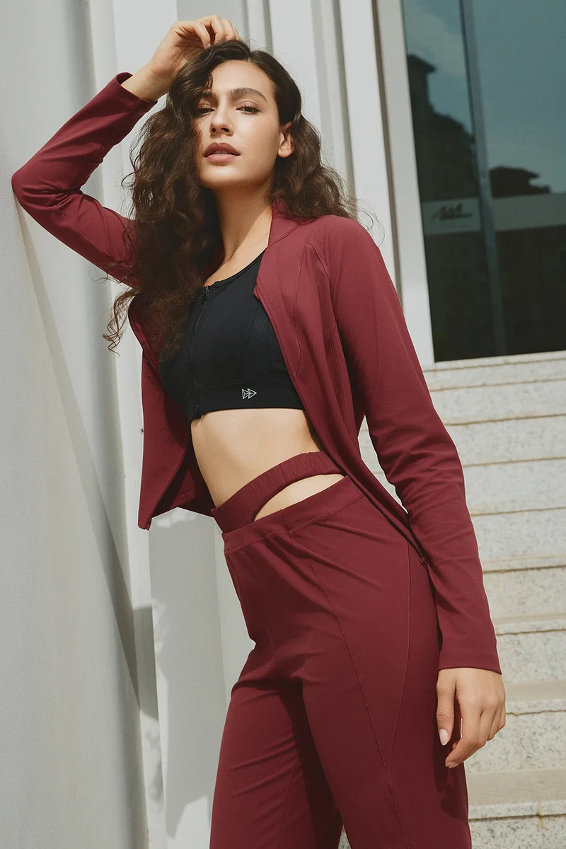 Crop Zip Sweat Pia