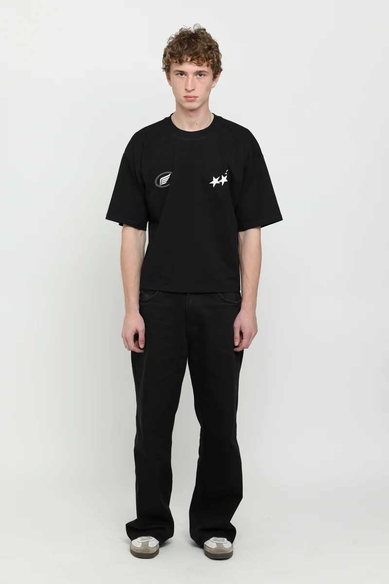 Black & White Boxy Tee