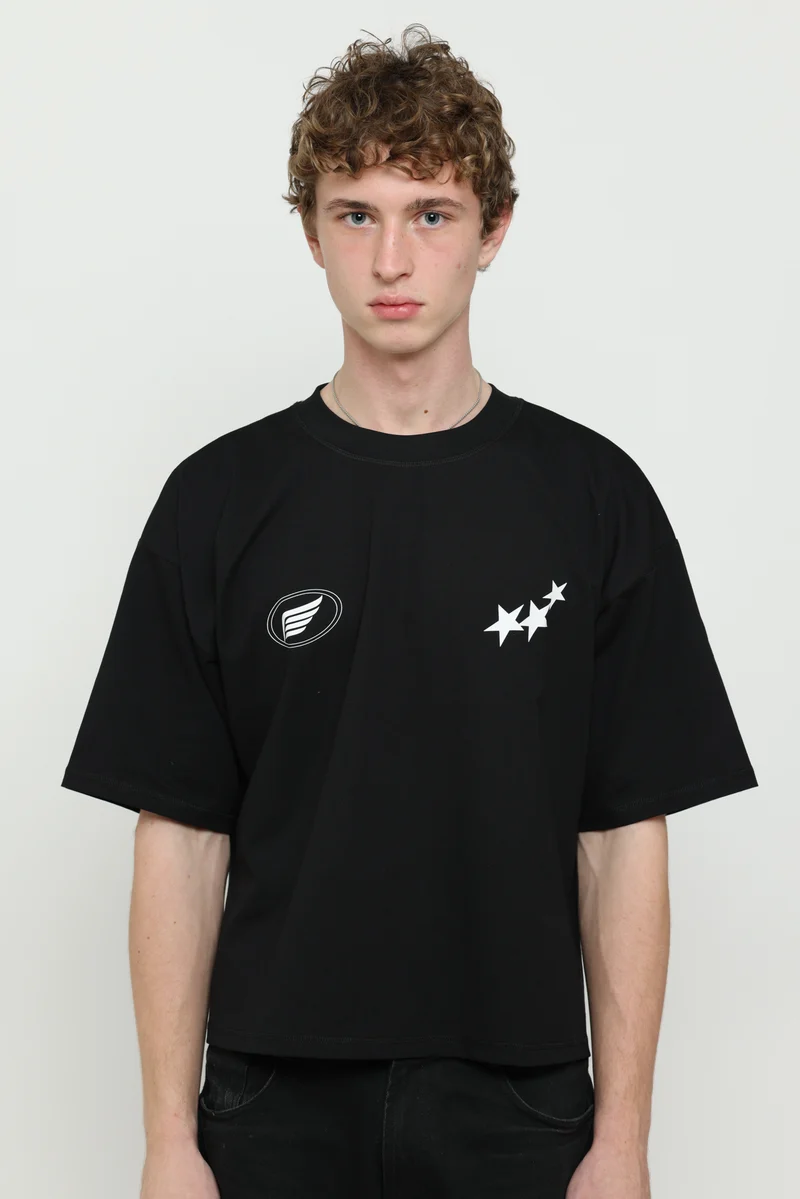 Black & White Boxy Tee