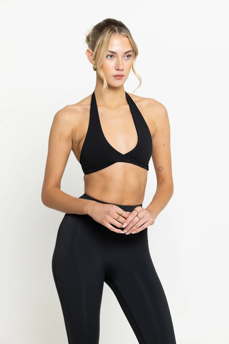 Black Boundless Twist Bra