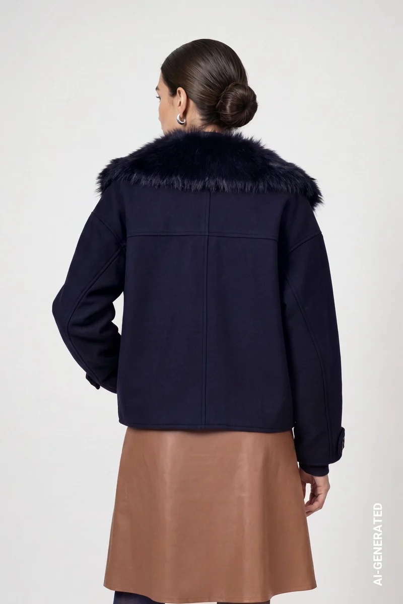 Jacke mit Wolloptik