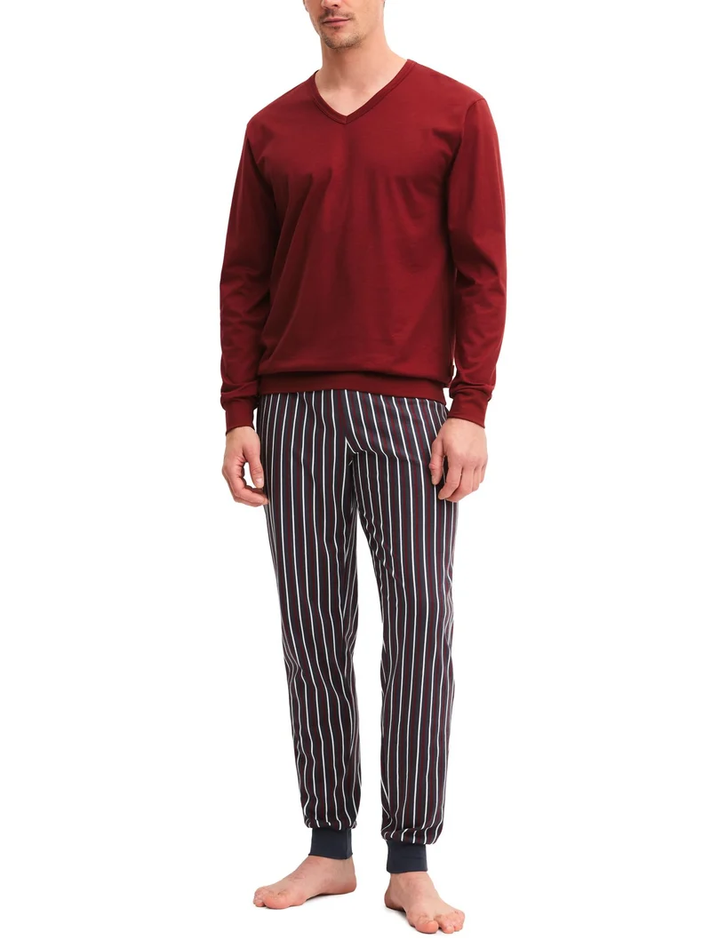 HERREN Pyjama mit Bündchen