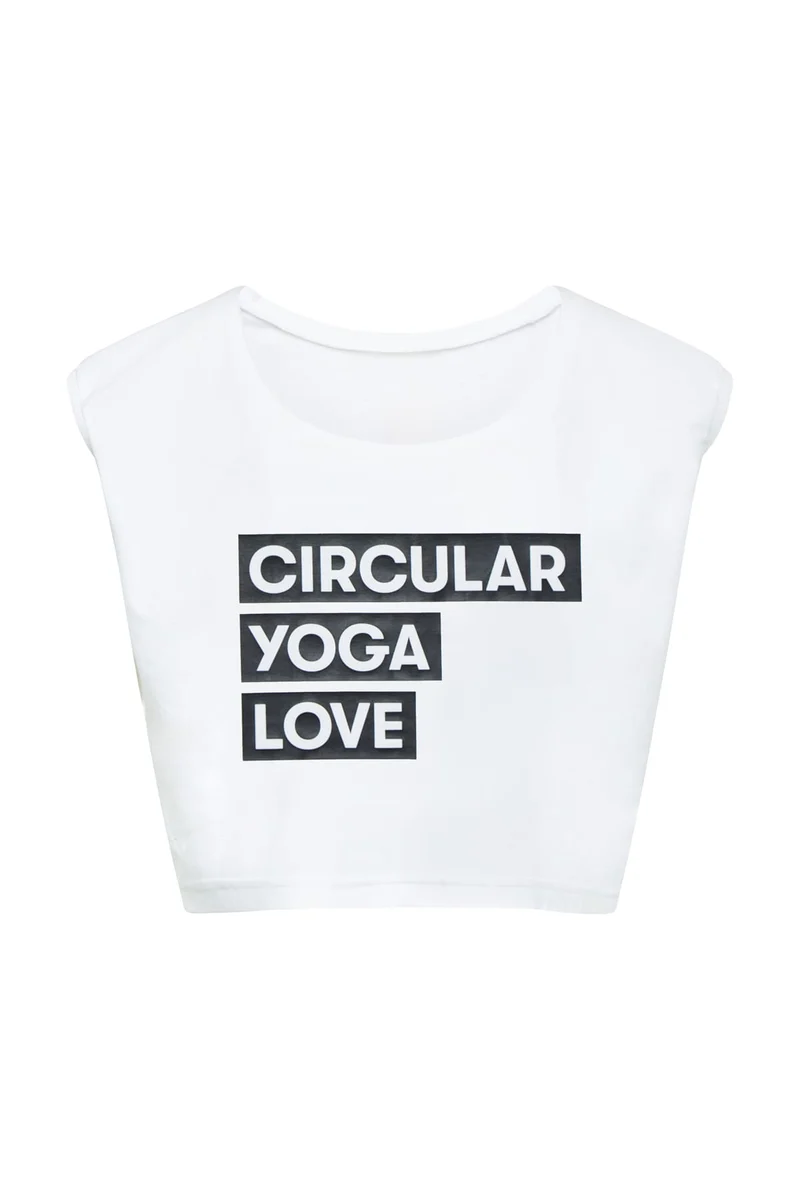 Organic Cropped Dance Vest with Print