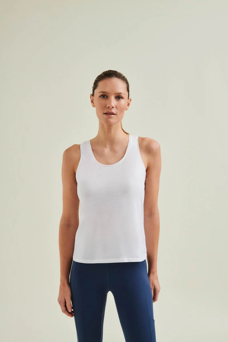 Organic Cotton Tank Top - Diamond White