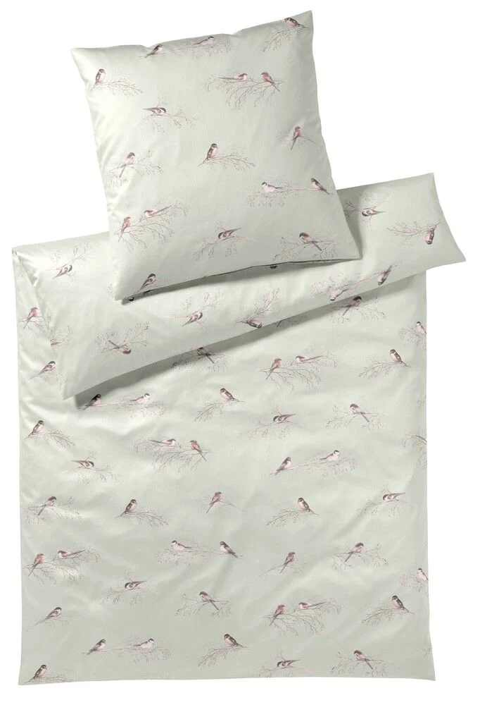 Bettwäsche Mako-Satin allover BW mit RV Spätzchen 24583