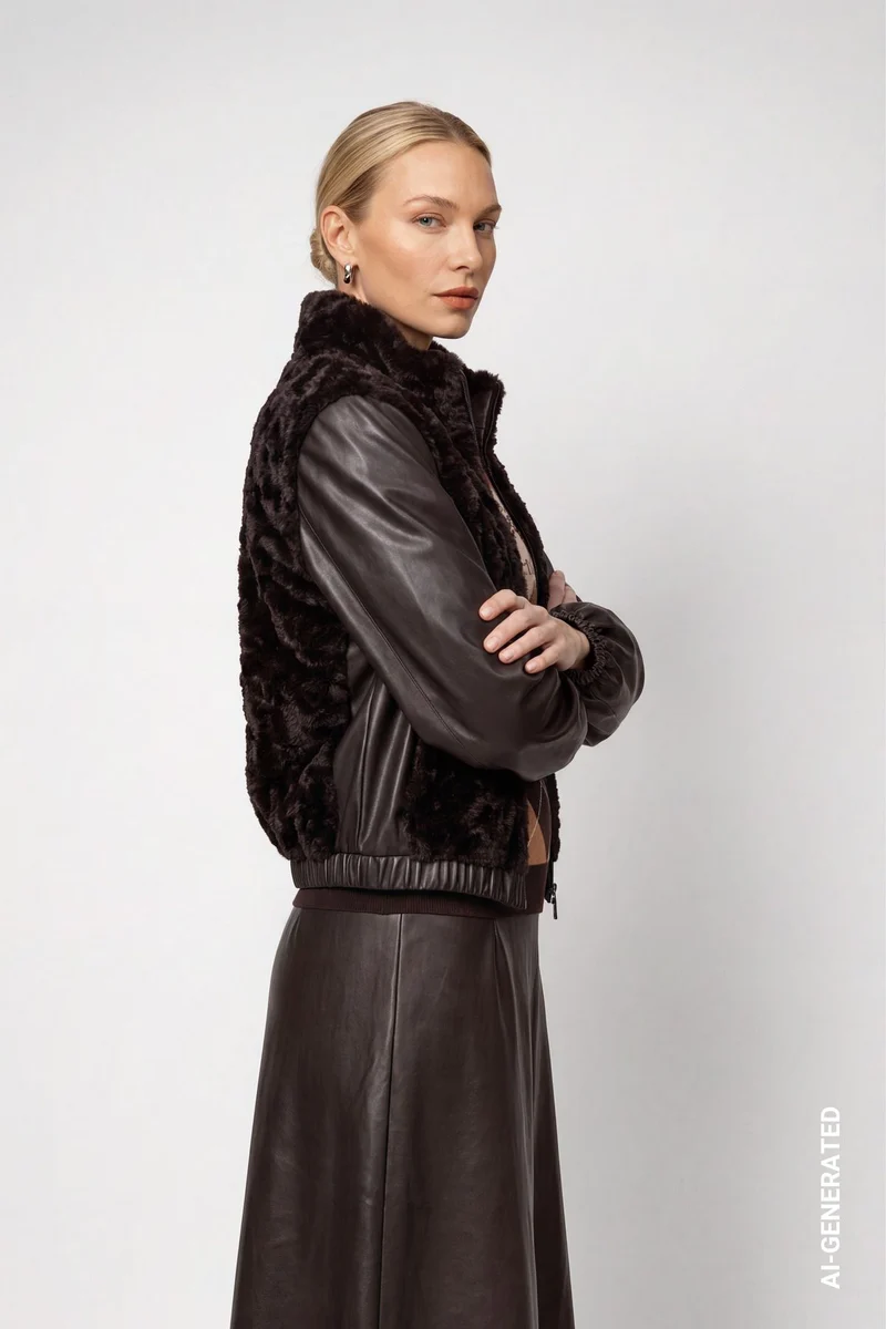 Jacke mit Kunstfell