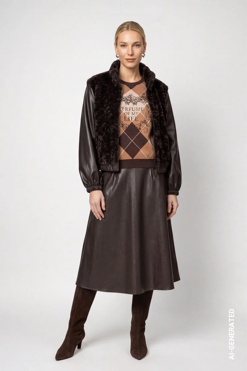 Jacke mit Kunstfell