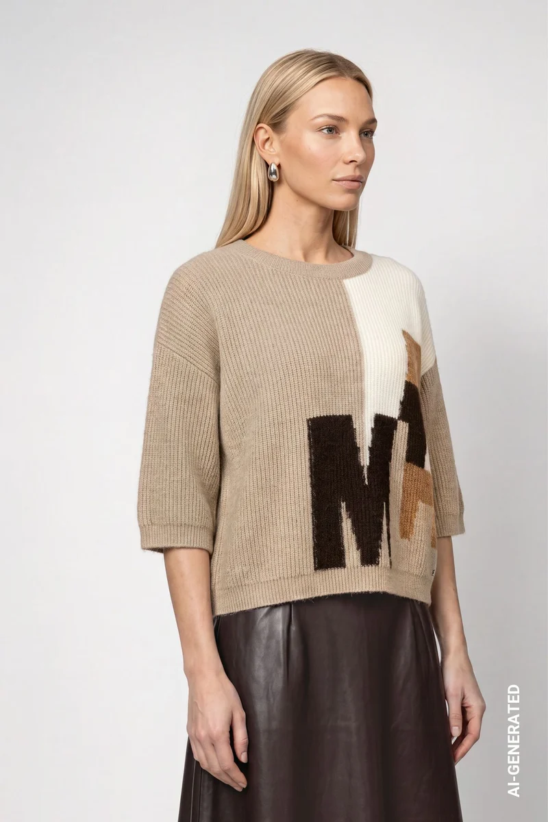 Strickpullover mit Intarsie-Design
