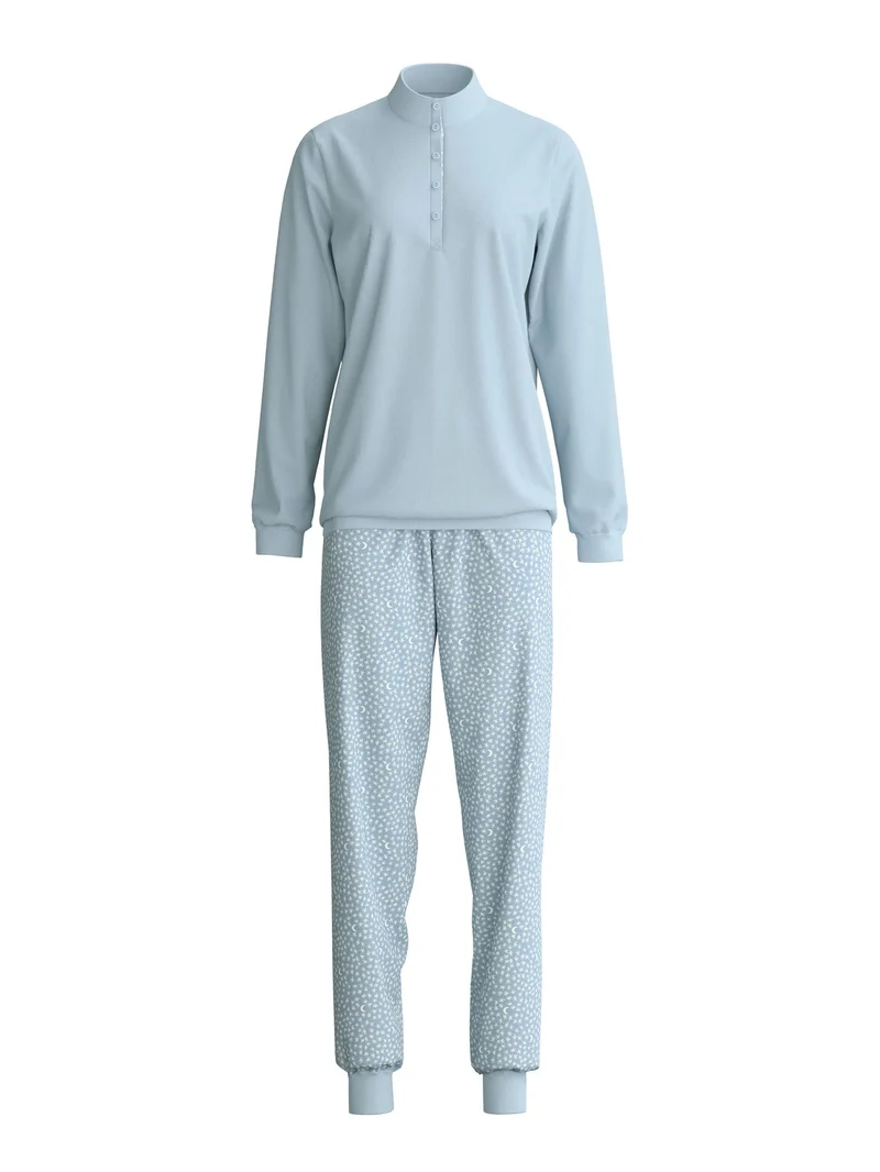 DAMEN Pyjama mit Bündchen
