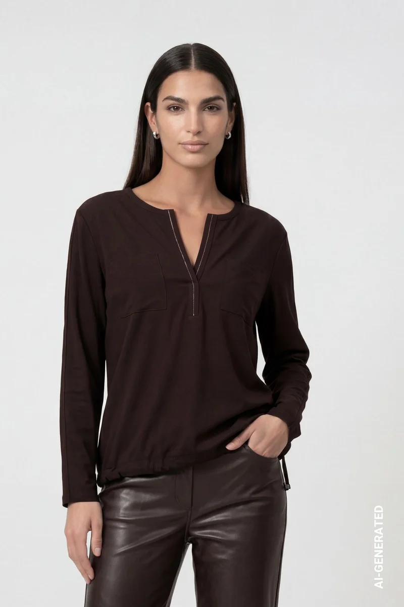 Blusenshirt mit Schmuckdetails
