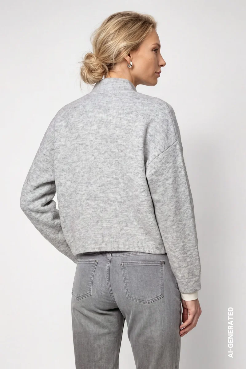 Strickjacke mit Reißverschluss