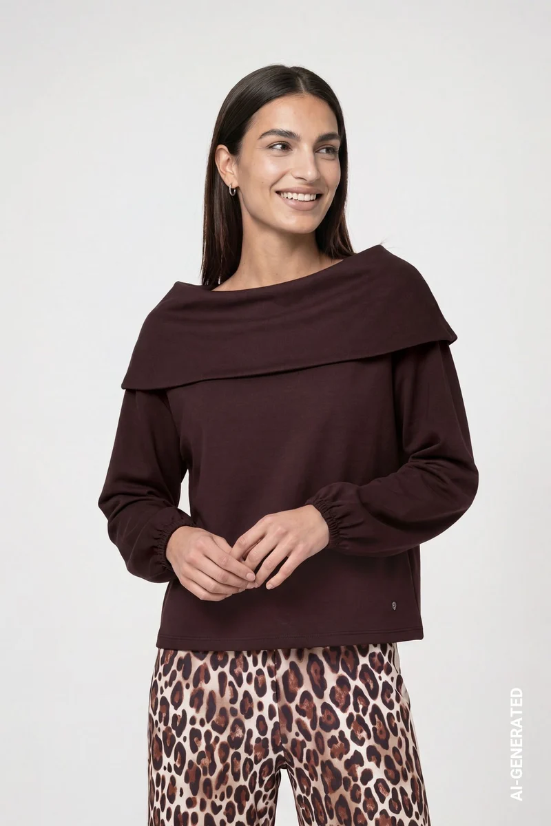 Pullover mit Carmen-Ausschnitt