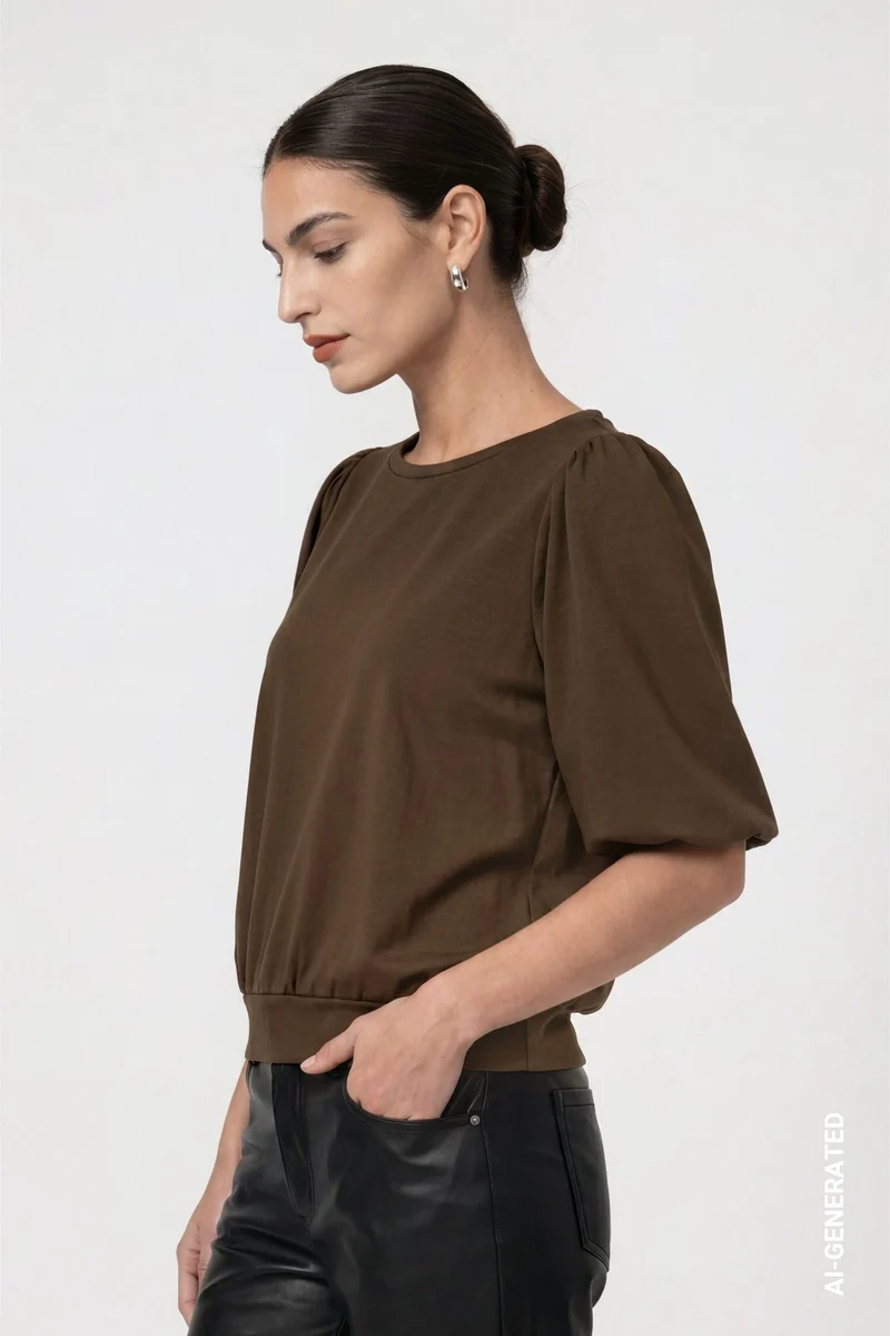Sweatshirt mit Puffärmeln