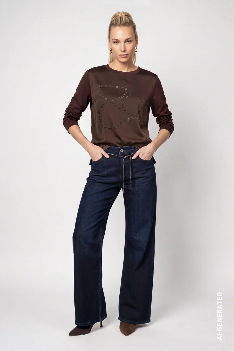 Blusenshirt mit Schmuckdetails