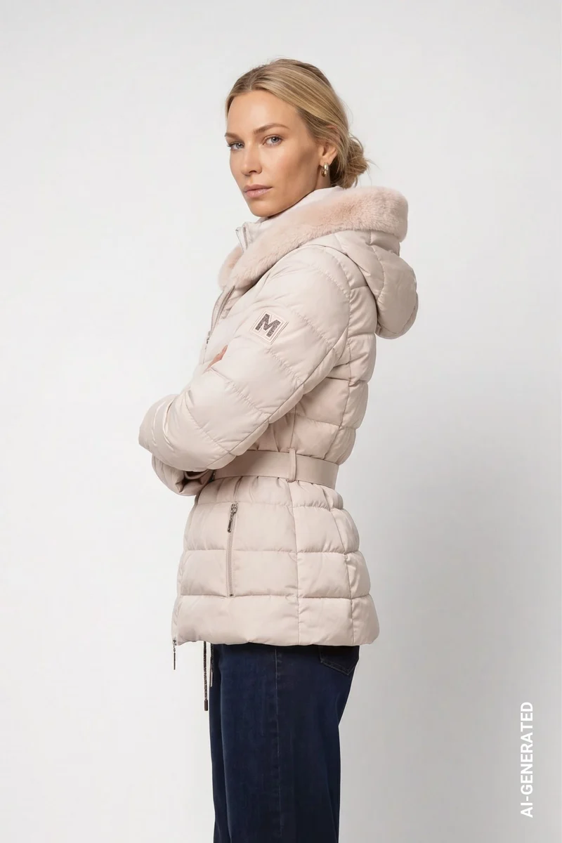 Steppjacke mit Taillengürtel