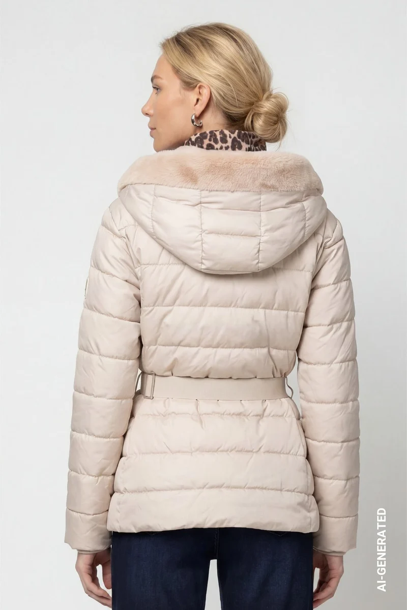 Steppjacke mit Taillengürtel