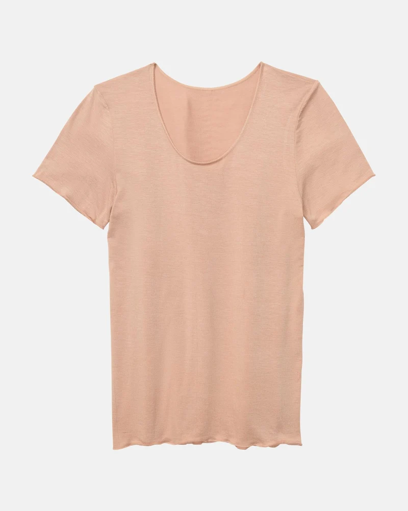 Shirt Kurzarm cashmere dream Stand, caramel