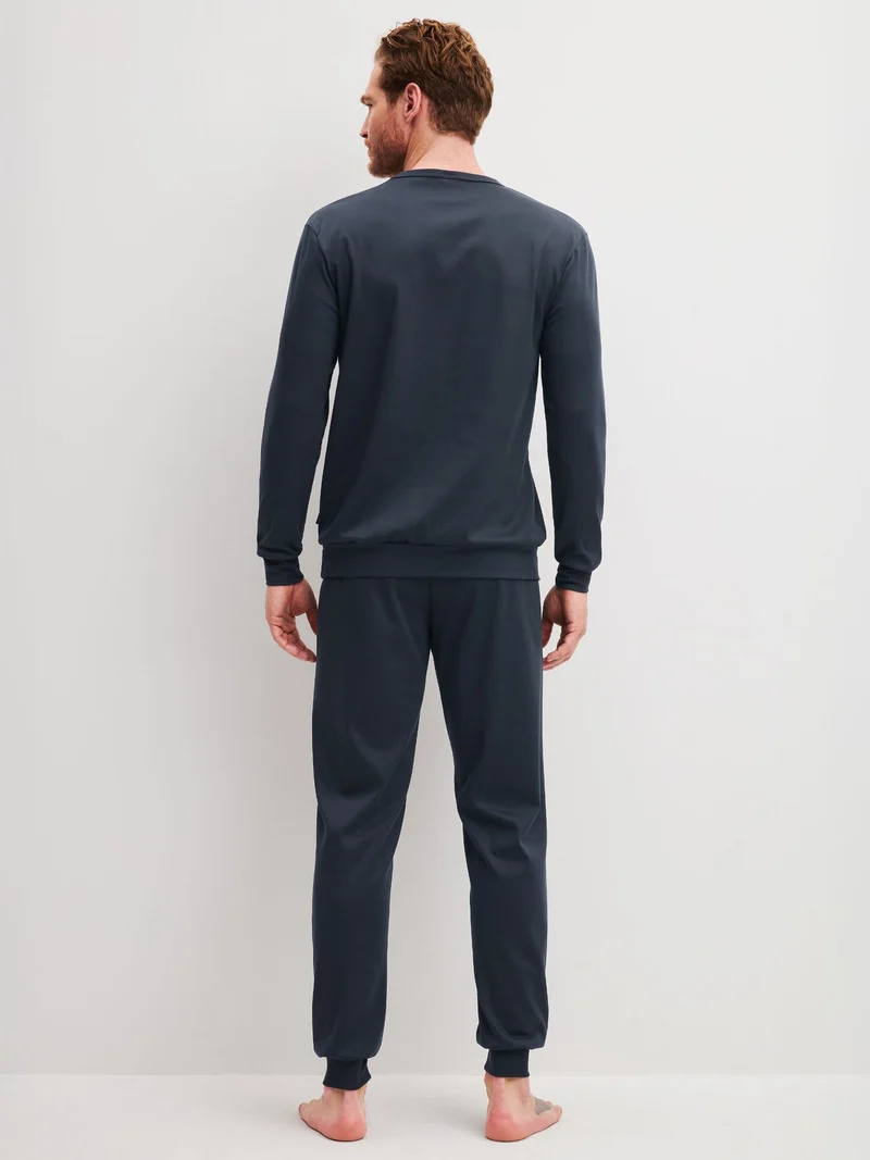 HERREN Pyjama mit Bündchen