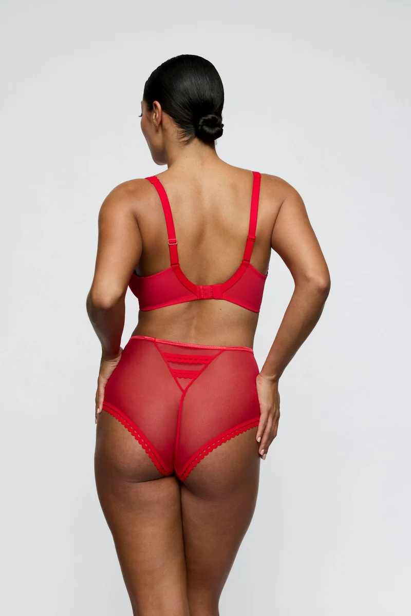 WOWGIRL true red halb unterlegter BH tiefdek.