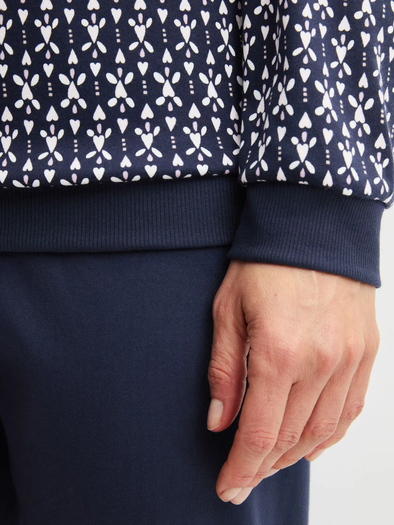 DAMEN Pyjama mit Bündchen