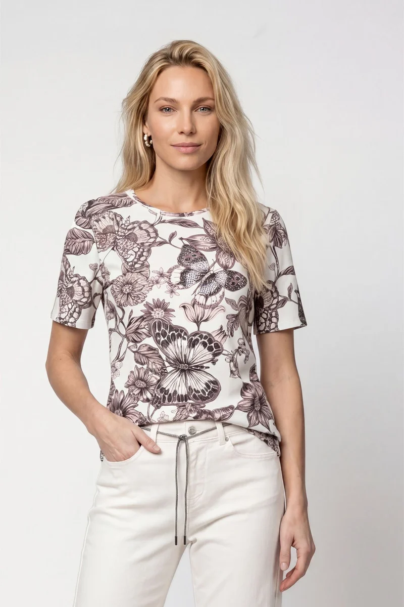 T-Shirt mit Blumenmuster