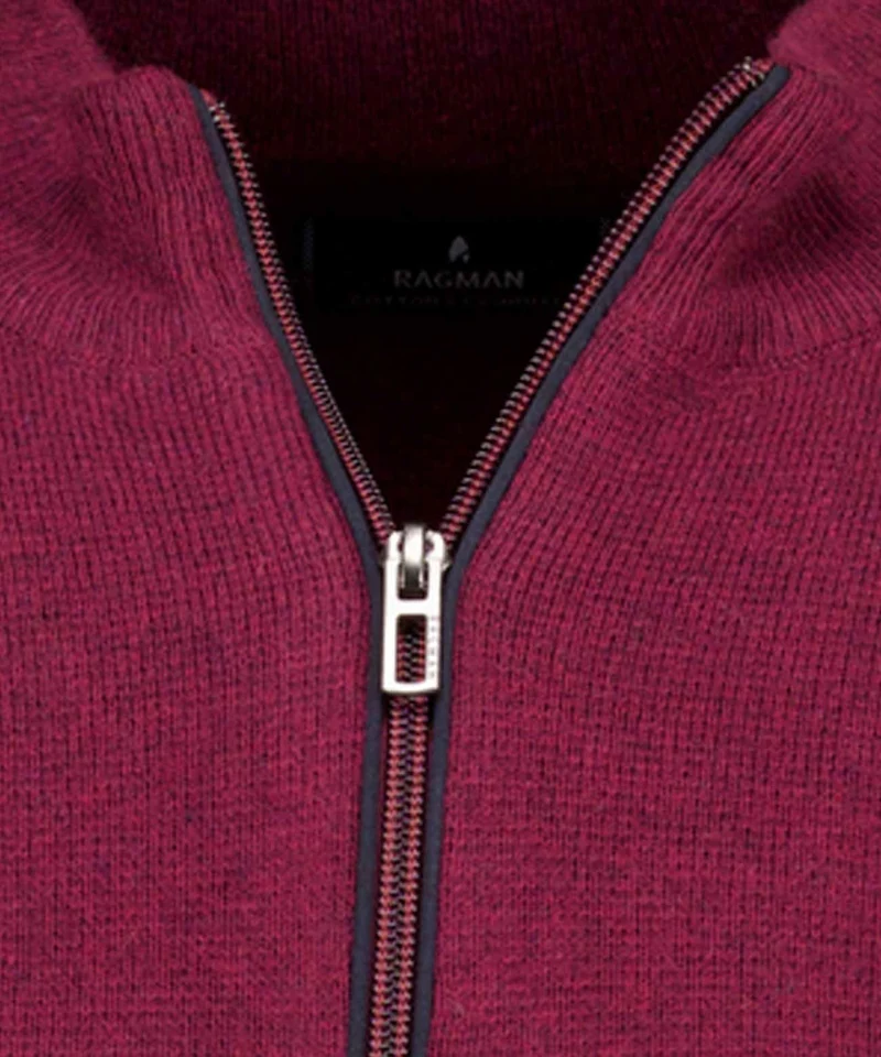 Strickpullover mit Stehkragen, Baumwolle/Kaschmir
