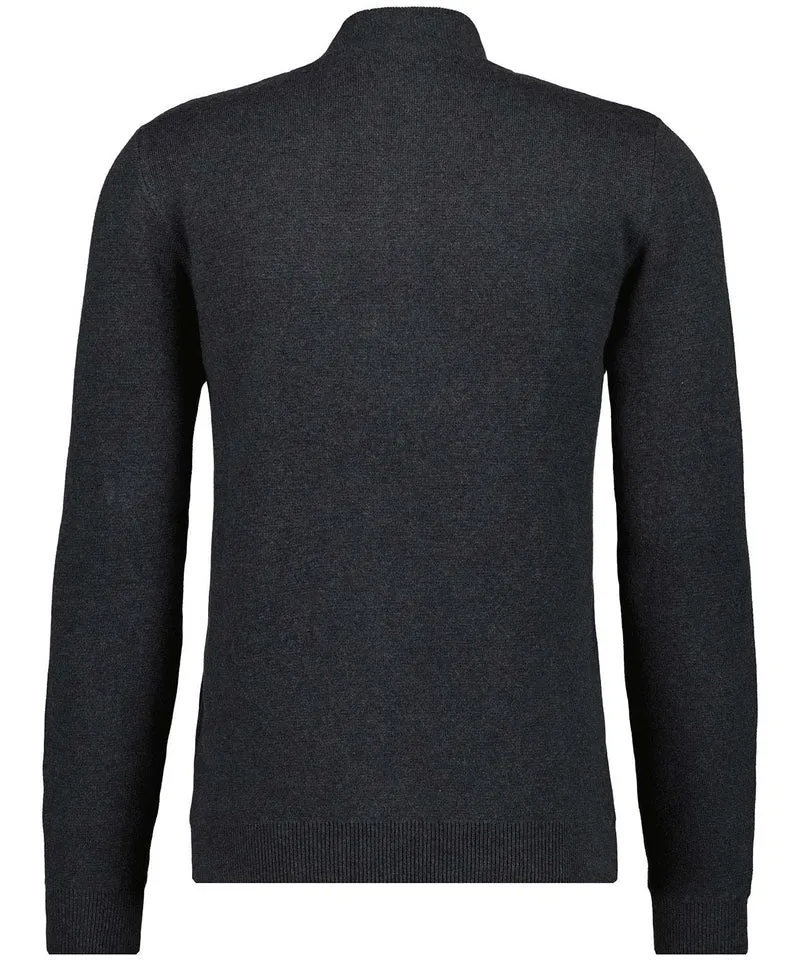 Strickpullover mit Stehkragen, Baumwolle/Kaschmir