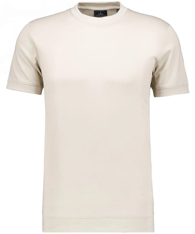 Pima T-Shirt Rundhals mit Bündchen