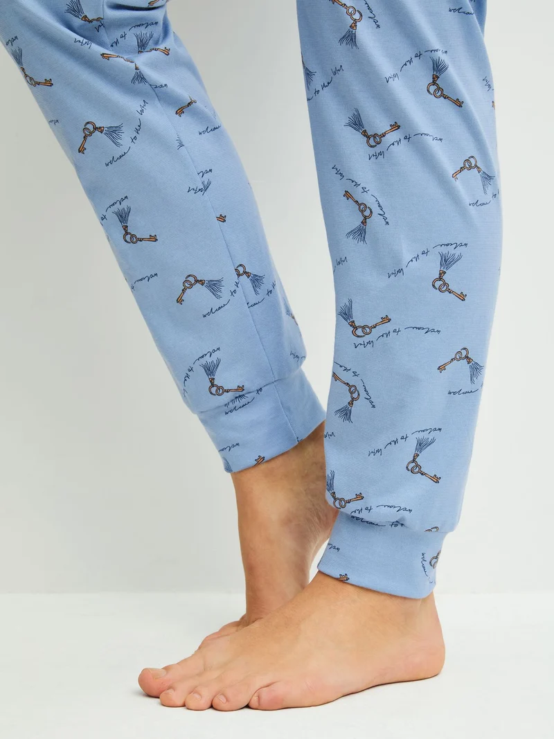 DAMEN Pyjama mit Bündchen