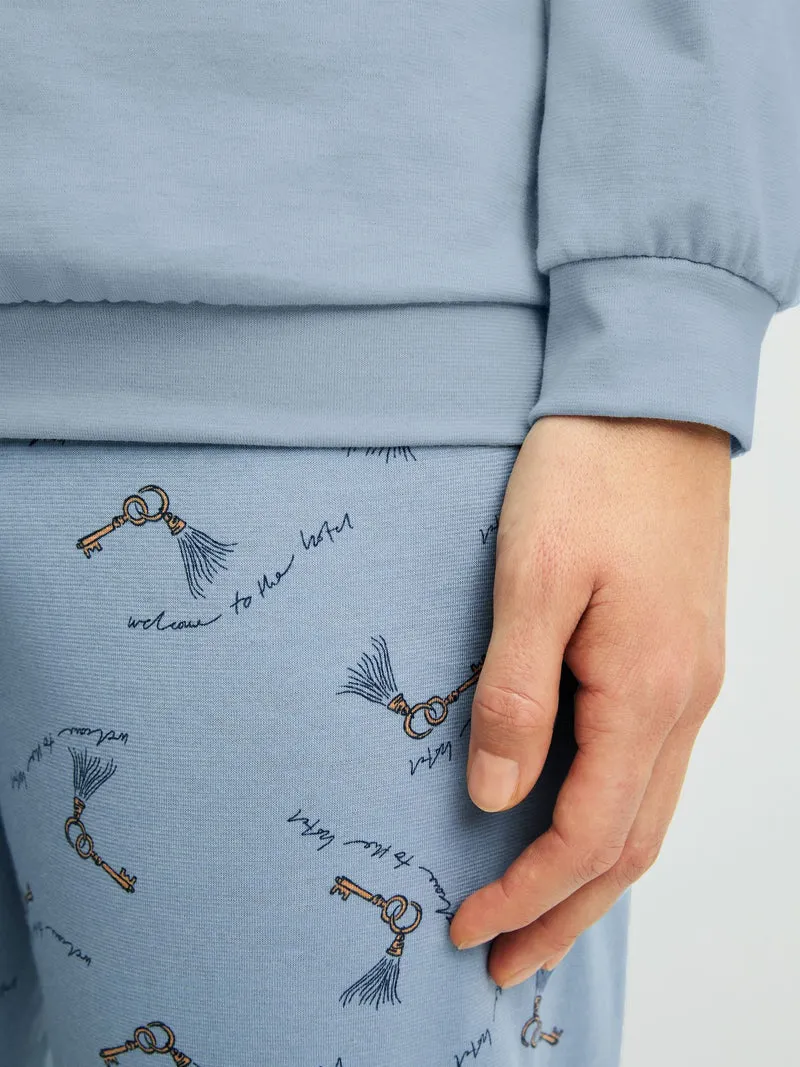 DAMEN Pyjama mit Bündchen