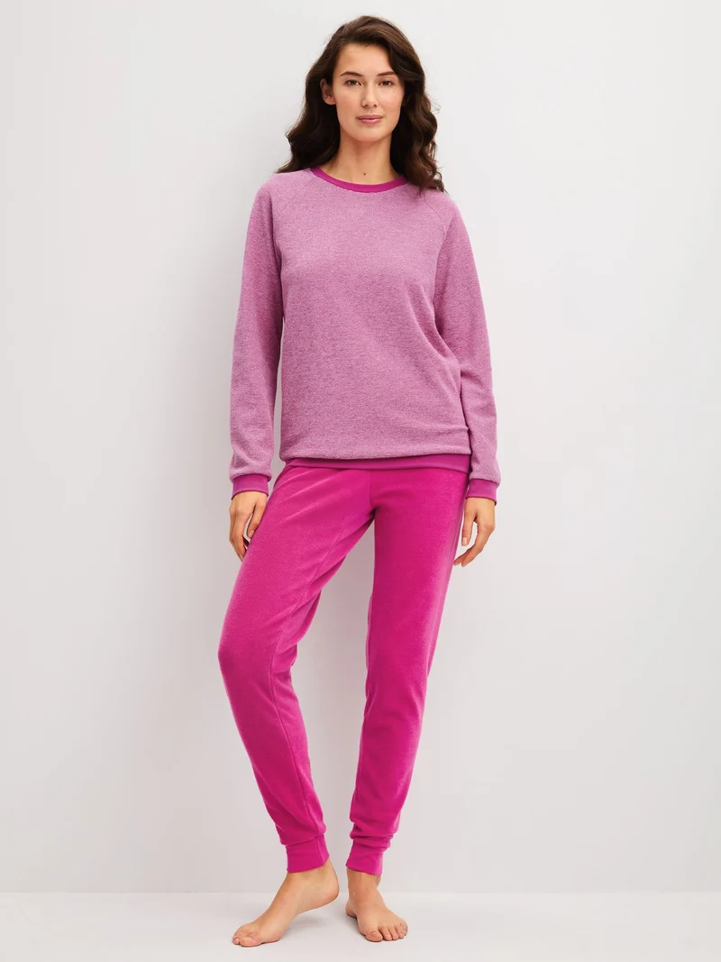 DAMEN Pyjama mit Bündchen