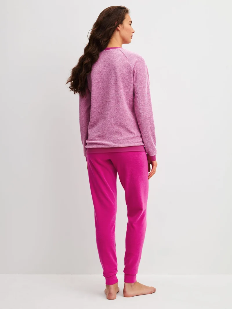 DAMEN Pyjama mit Bündchen